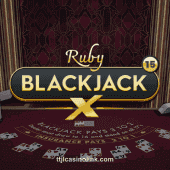 Blackjack X 15 - Ruby Related Game Card